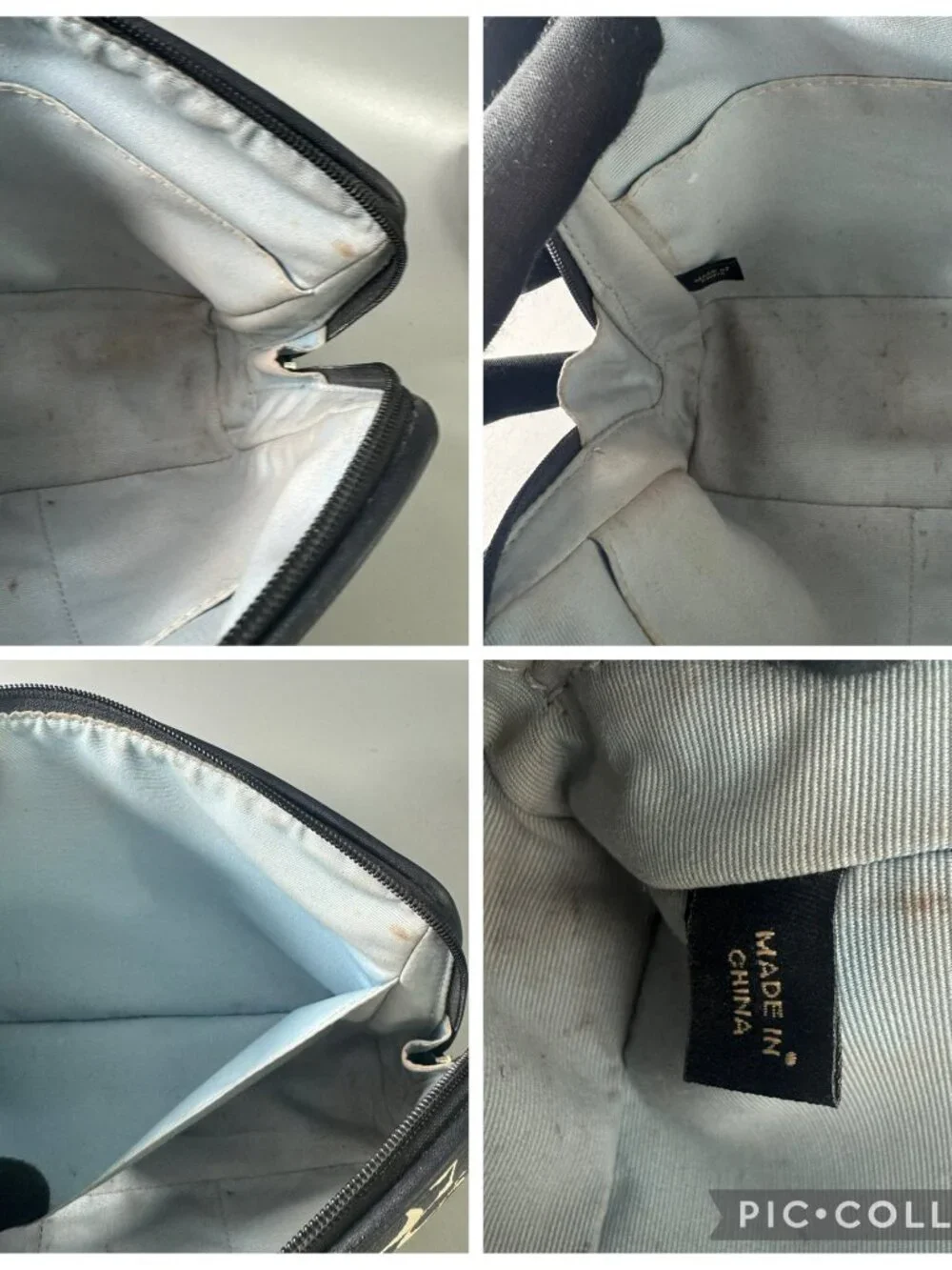 Authentic Coach Signature C PVC & Leather Small Clutch Bag Black & White